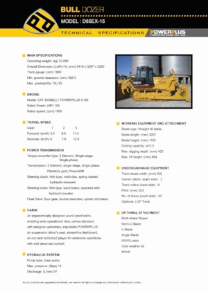 Kettendozer PowerPlus D65EX-15
