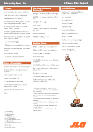 Gelenkarbeitsbühnen auf Rädern JLG 450 AJ Serie II