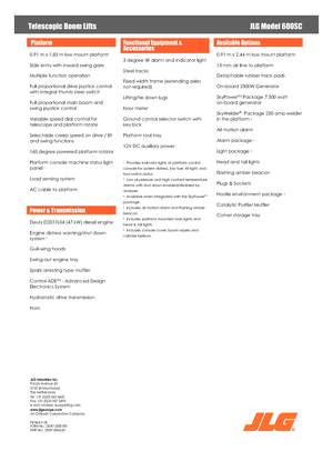 Teleskoparbeitsbühnen auf Raupen JLG 600SC