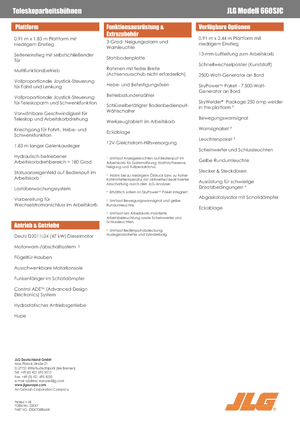 Teleskoparbeitsbühnen auf Raupen JLG 660SJC