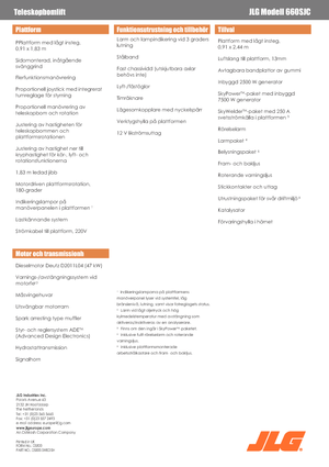 Teleskoparbeitsbühnen auf Raupen JLG 660SJC