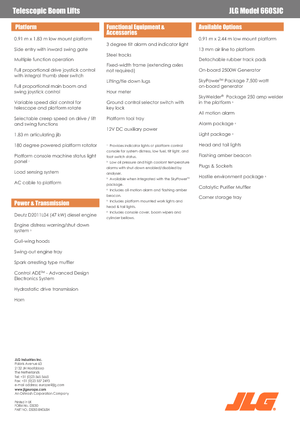 Teleskoparbeitsbühnen auf Raupen JLG 660SJC
