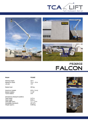 Gelenkarbeitsbühnen auf Raupen Falcon Lifts FS 320 Z