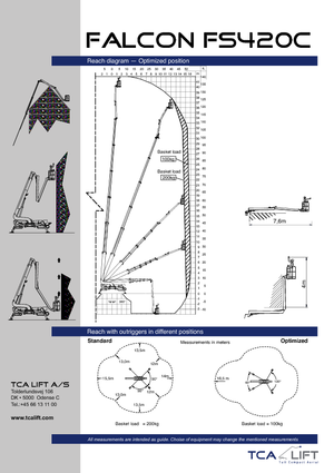 Teleskoparbeitsbühnen auf Raupen Falcon Lifts FS 420 C