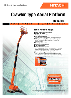 Teleskoparbeitsbühnen auf Raupen Hitachi HX 140 B