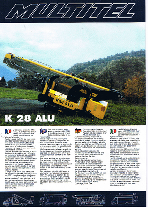 Teleskoparbeitsbühnen auf Raupen Multitel K 28 Alu
