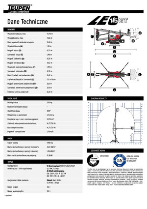 Gelenkarbeitsbühnen auf Raupen TEUPEN LEO15GT