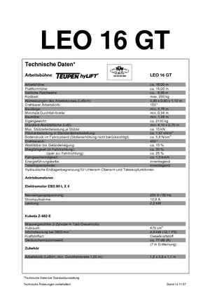 Gelenkarbeitsbühnen auf Raupen TEUPEN Leo 16 GT