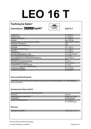 Gelenkarbeitsbühnen auf Raupen TEUPEN Leo 16 T