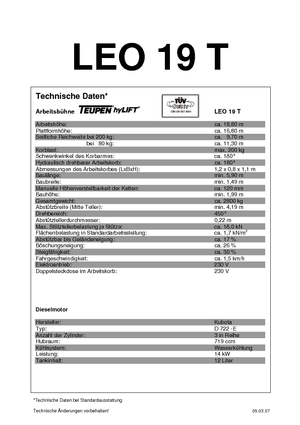 Gelenkarbeitsbühnen auf Raupen TEUPEN Leo 19 T