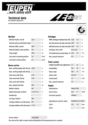 Gelenkarbeitsbühnen auf Raupen TEUPEN LEO23GT 