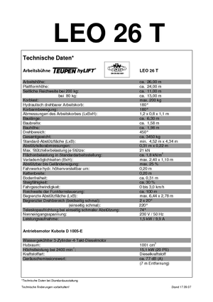 Teleskoparbeitsbühnen auf Raupen TEUPEN Leo 26 T