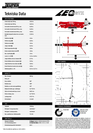 Gelenkarbeitsbühnen auf Raupen TEUPEN LEO40GTX
