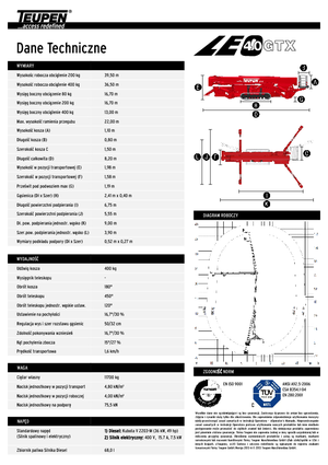 Gelenkarbeitsbühnen auf Raupen TEUPEN LEO40GTX