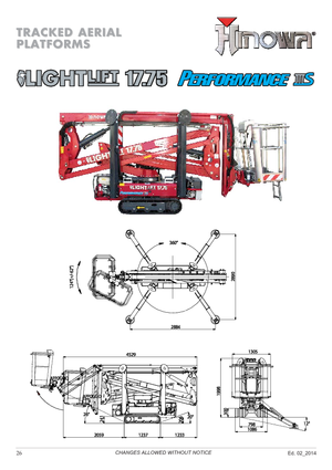 Gelenkarbeitsbühnen auf Raupen Hinowa Lightlift 17.75 Performance IIIS MK3