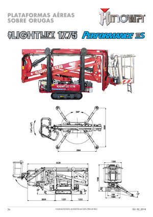 Gelenkarbeitsbühnen auf Raupen Hinowa Lightlift 17.75 Performance IIIS MK3