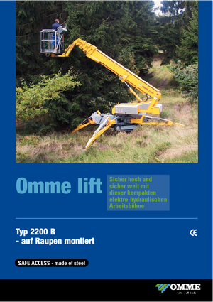 Teleskoparbeitsbühnen auf Raupen OMMELIFT Omme 2200RBD