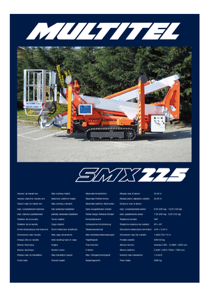 Gelenkarbeitsbühnen auf Raupen Multitel SMX 225