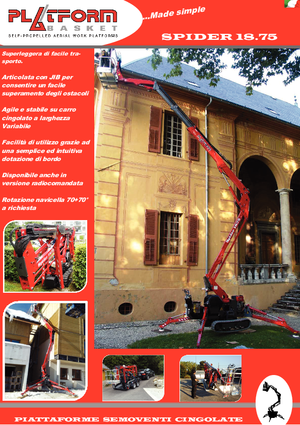 Gelenkarbeitsbühnen auf Raupen Basket Spider 18.75