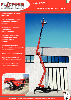 Gelenkarbeitsbühnen auf Raupen Basket Spider 22.10