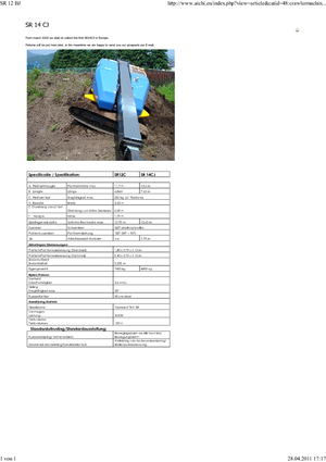 Teleskoparbeitsbühnen auf Raupen Aichi SR12BJ