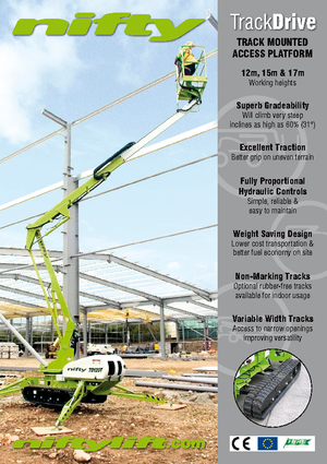 Gelenkarbeitsbühnen auf Raupen Niftylift TD 120 TN