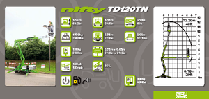 Gelenkarbeitsbühnen auf Raupen Niftylift TD 120 TN