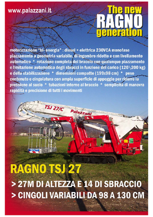 Teleskoparbeitsbühnen auf Raupen Palazzani TSJ 27 C