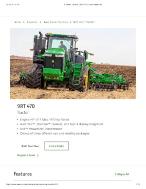Raupen-Traktoren John Deere 9RT 470