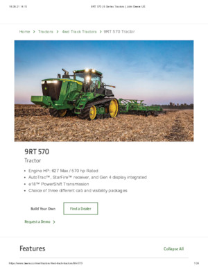 Raupen-Traktoren John Deere 9RT 570