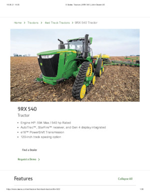 Raupen-Traktoren John Deere 9RX 540