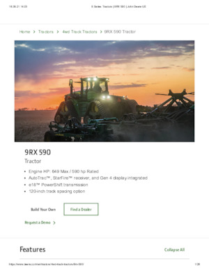 Raupen-Traktoren John Deere 9RX 590