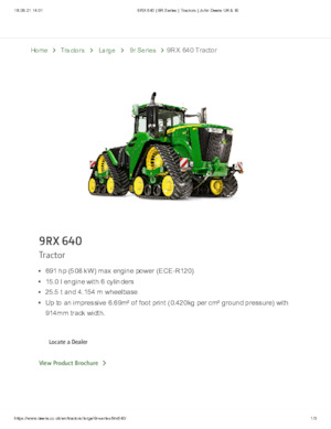 Raupen-Traktoren John Deere 9RX 640