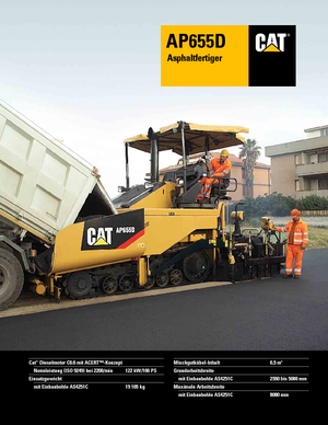 Straßenfertiger auf Ketten Caterpillar AP655D