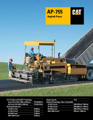Straßenfertiger auf Ketten Caterpillar AP755