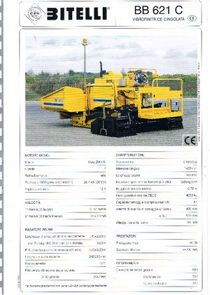 Straßenfertiger auf Ketten Bitelli BB 621 C-RB 260