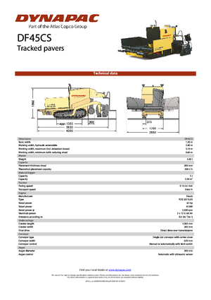 Straßenfertiger auf Ketten Dynapac DF 45 CS