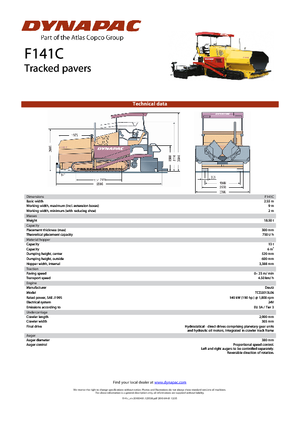 Straßenfertiger auf Ketten Dynapac F 141 C