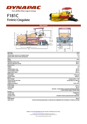 Straßenfertiger auf Ketten Dynapac F 181 C