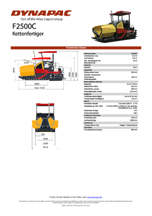Straßenfertiger auf Ketten Dynapac F 2500 C 