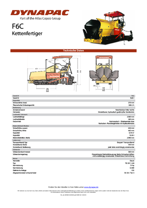 Straßenfertiger auf Ketten Dynapac F 6 C