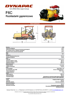 Straßenfertiger auf Ketten Dynapac F 6 C