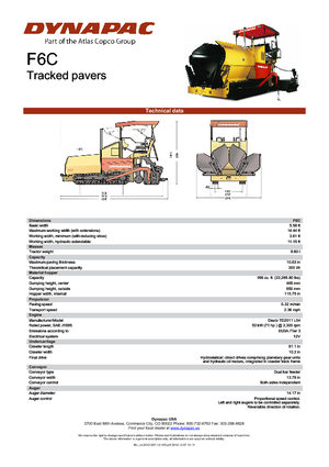 Straßenfertiger auf Ketten Dynapac F 6 C