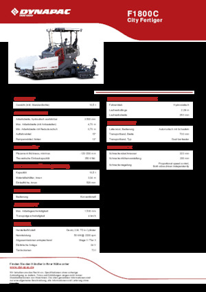 Straßenfertiger auf Ketten Dynapac F1800C