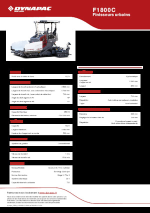 Straßenfertiger auf Ketten Dynapac F1800C