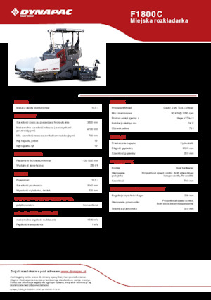 Straßenfertiger auf Ketten Dynapac F1800C