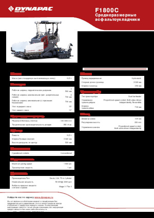 Straßenfertiger auf Ketten Dynapac F1800C