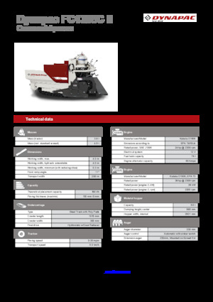 Straßenfertiger auf Ketten Dynapac FC1300C II
