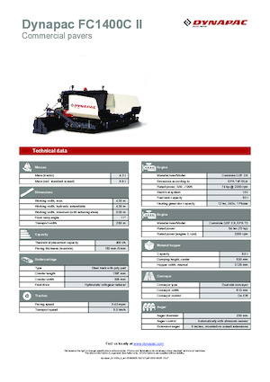 Straßenfertiger auf Ketten Dynapac FC1400C II