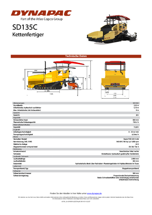 Straßenfertiger auf Ketten Dynapac SD 135 C